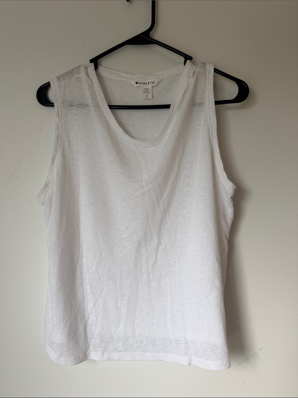 Athleta White Scoop Neck Tank Top